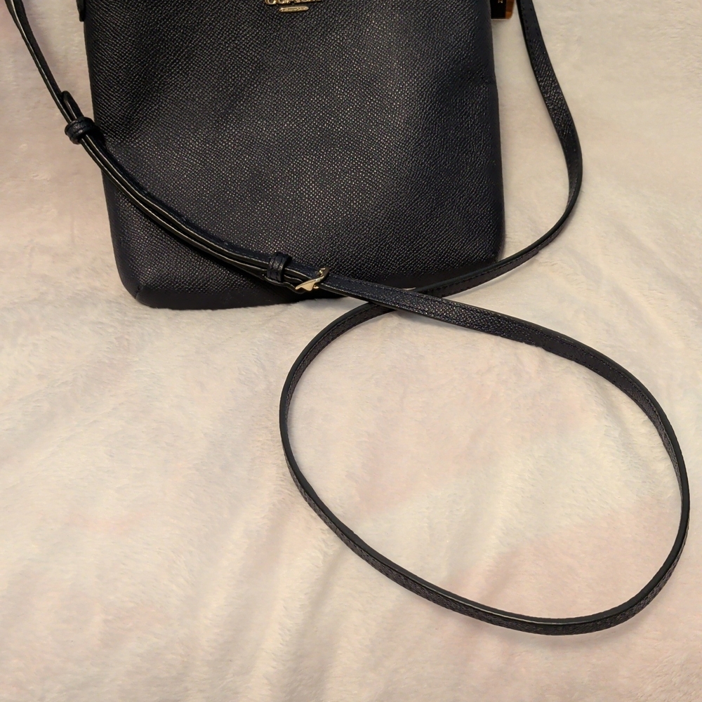 Coach Dark Navy Leather Crossbody Bag - Picture 4 of 5